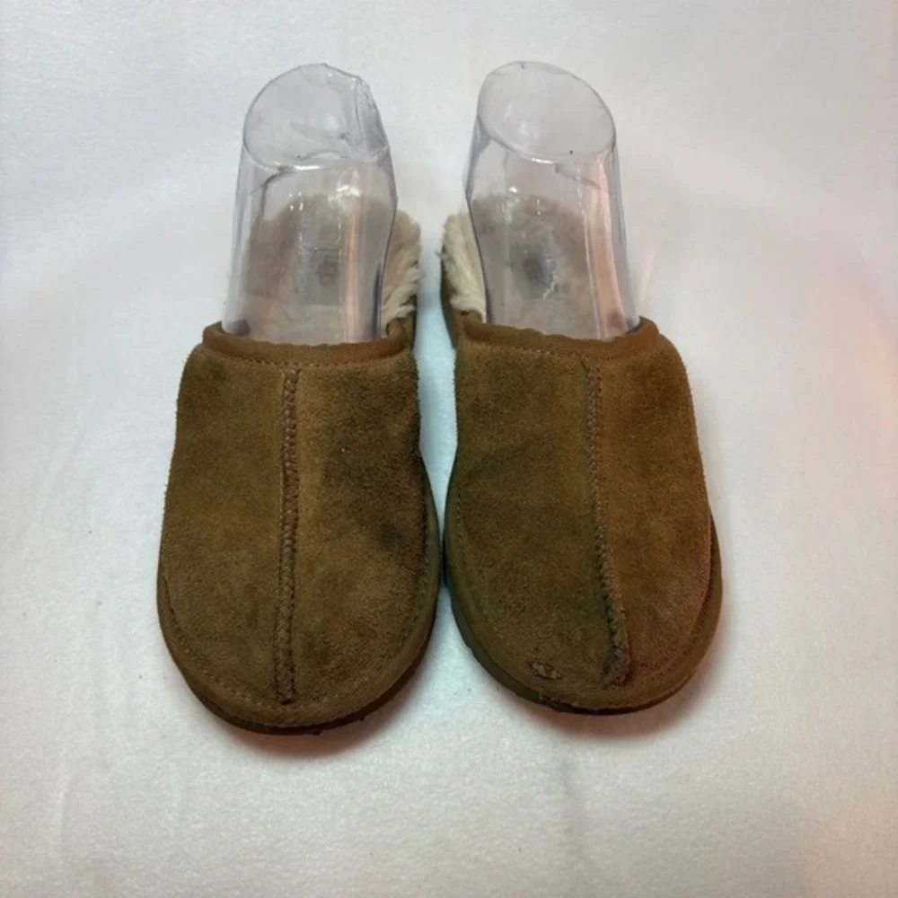 UGG Kids Scuffette II Chestnut Brown Suede Slippers Size 3 1126382K